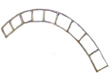 Galvanized steel track curve section