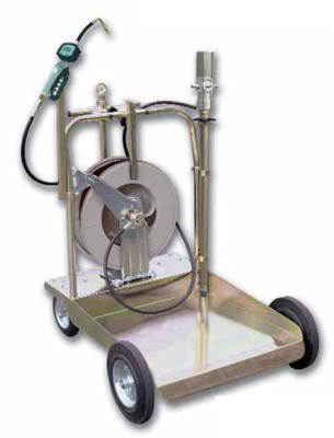 Voziček opremljen s črpalko