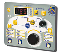 Panel of welding unit